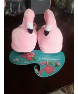 Flamingo Toddler Slippers Large 11-11.5 Pink/White/Black-Brand New-SHIP2... - $22.65
