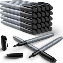 Permanent Markers, 28 Count Black Permanent Markers for Writing Doodling and Mar - £10.04 GBP