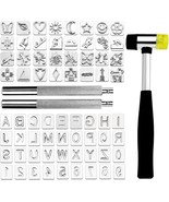 71 PCS Leather Stamping Tools Leather Stamping Kit with 68 pcs Letters N... - $37.76