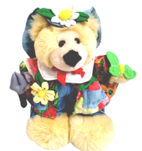 Joelson Gardener Bear 12" Plush Stuffed Animal Hat Pants Jacket Vintage 1998 - $20.85