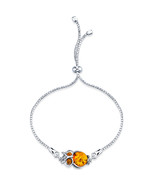 Sterling Silver Baltic Amber Owl Adjustable Bolo Bracelet - $1,794.43 MXN