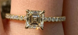 CZ AAA+1.25 Carat White Moissanite Asscher Cut Solitaire With Wedding ring - $99.00