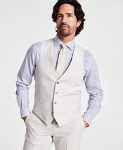 Bar III Suit Vest Mens Size Small 32-34 Tan Slim-Fit Linen - $29.99