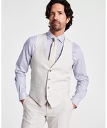Bar III Suit Vest Mens Size Small 32-34 Tan Slim-Fit Linen - $41.14 CAD