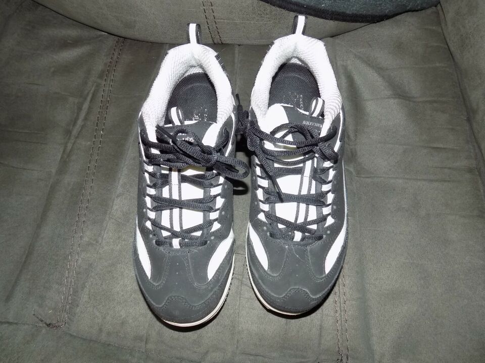 Skechers Shape-ups Black Leather Toning Walking Shoe Size 9 Women&#39;s EUC - £42.03 GBP