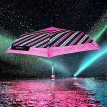 Bebe Umbrella New With Tags Pink &amp; Black MSRP $40 - $29.69
