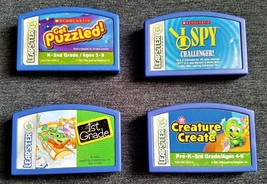 Lot of 4 Leapster Leap Frog Video Games - I Spy, Get Puzzled, Creature Create - £7.82 GBP
