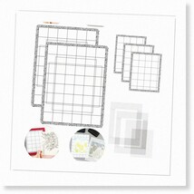 FlexiGrip Stamp Mat Set - 5 PCS Low Stick Non-Slip Gridded Mats, 2 Stand... - $33.65