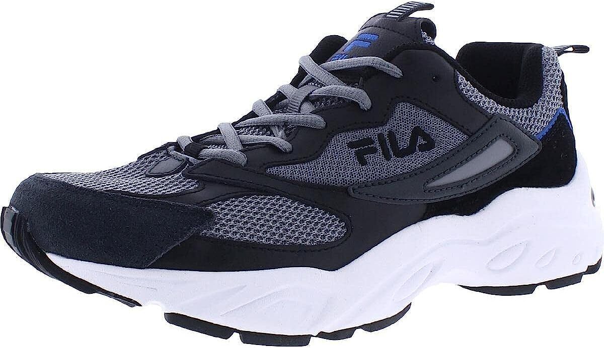 Primary image for Fila Mens Envizion Running Walking Casual Shoes,Grey/Black/Blue,10M