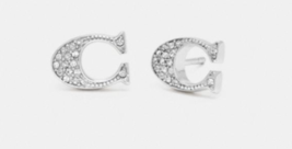 Genuine Coach Signature Gold or Silver Plated Stud Earrings - £31.45 GBP