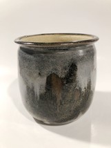 Fabulous Signed Earthenware Studio Crock Vase Abstract Design in Grey Ru... - £42.80 GBP