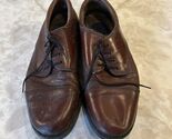 Dockers Premium Men's Brown Leather Lace Up Cap Toe Dress Shoes Size 11.... - $13.80