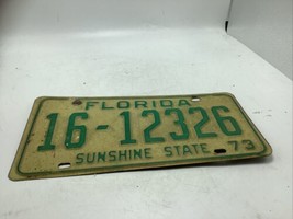Vintage Tag White 1973 Florida Sunshine State Collectible License Plate ... - $25.34 CAD