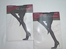 2 Packages Hanes Silky Opaque Tights Control Top 3P Black OA869 Silk Reflections - £14.41 GBP