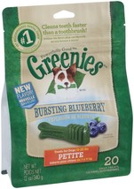 Greenies Dog Dental Treats Petite Blueberry 1ea/12 oz, 20 ct - £26.86 GBP