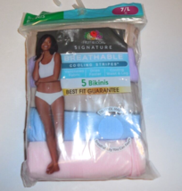 Fruit of the Loom Womens Size 7 Large Underwear Bikinis 5 Pack Cooling S... - $21.73