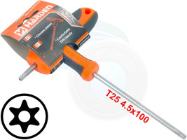 T25 T-Handle Torx Security Pin 6 Point Star Key CRV Screwdriver Wrench - £6.49 GBP