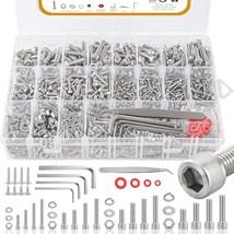 M2 M3 M4 M5 Nuts And Bolts, 304 Stainless Steel Metric Bolt Assortment, ... - $37.94