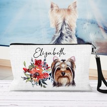 Yorkie Mom Gift, Dog Mom Accessory Pouch, Personalized Makeup Bag, Custom Yorkie - £12.57 GBP