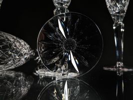 Faberge Clear Crystal Flute Glasses Set of 6 image 8