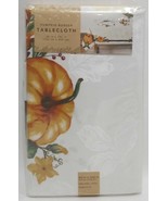 Autumn Medley Pumpkin Damask Oblong/Oval Tablecloth, 60in x 102in - $781.73 MXN