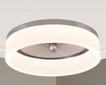 Home Decorator Collection 7.85&quot; LED Flush Mount Brushed Nickel w/ Froste... - £29.73 GBP
