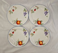 Set Of 4 Savoir Vivre Luscious (JJ017) Salad Plates 8&quot; Peaches &amp; Grapes - £11.15 GBP