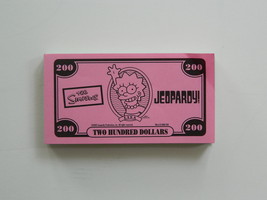Simpsons Jeopardy Money Stack - Replacement Game Parts - $6.97