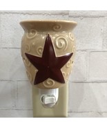Scentsy Rustic Red Star Plug In Electric Wax Warmer Night Light RETIRED - £7.83 GBP