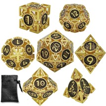 Metal Hollow Dnd Dice Set Dungeons And Dragons D&amp;D Rpg Mtg Polyhedral D ... - £43.89 GBP
