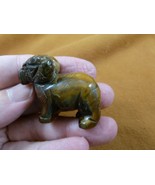 (Y-RAM-571) brown Tiger&#39;s eye RAM SHEEP gemstone carving FIGURINE BIG HO... - $19.22 CAD