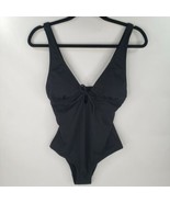 Kona Sol One Piece Black Swimsuit Sz Small 4 6 Snake Jacquard Medium Coverage - $29.95