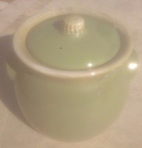 Hull Pottery  Green  Drip Glaze Oven Proof USA Bean Pot Crock/Cookie Jar - £27.36 GBP