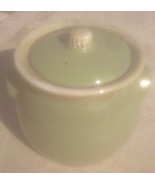 Hull Pottery  Green  Drip Glaze Oven Proof USA Bean Pot Crock/Cookie Jar - $34.65