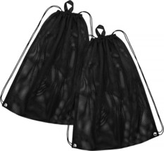 2 Multi Functional Mesh Bags With Shoulder Straps For Swimming Beach Diving Trav - £26.66 GBP