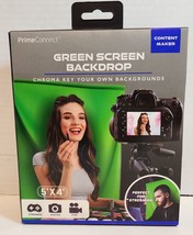 Prime Connect Green Screen Backdrop 5&#39; x 4&#39; Content Creators Streaming - £7.22 GBP