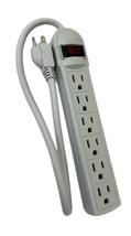 New UL LISTED 6 Outlet Power Strip Surge Protector 1.6 ft 14/3 AWG Free Shipping - £6.77 GBP