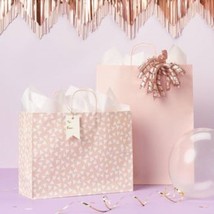 Spritz Large Pink/White Triangles Gift Bag - £2.38 GBP