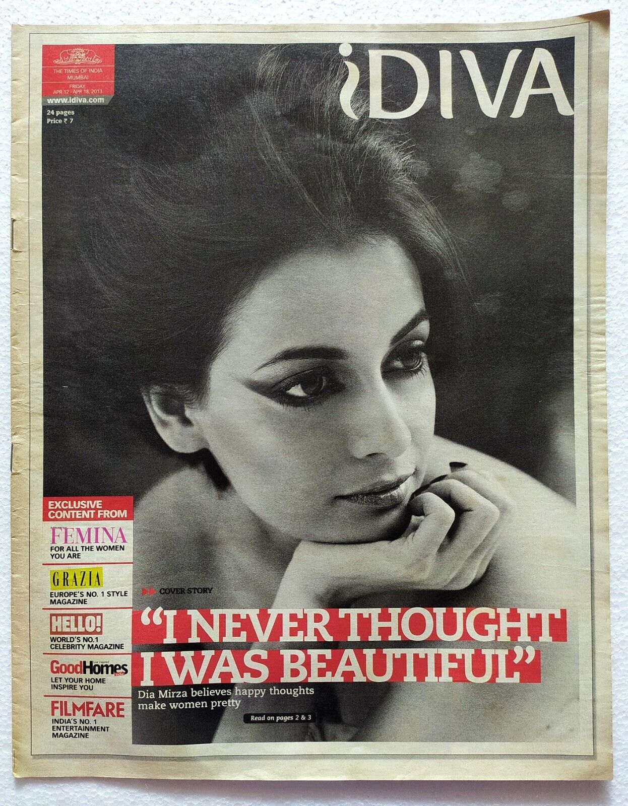 iDiva Supplement Apr 2013 Dia Mirza Kareena Bipasha Priyanka Varun Sanja... - $20.99