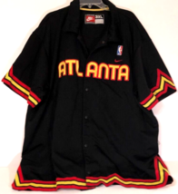 Vintage 90s Atlanta Hawks NBA Throwbacks 1974 Black Nike Shooting Warmup 3XL - £36.77 GBP