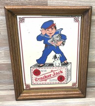 Vintage Cracker Jack Mirror Carnival Fair Advertising Sign Wood Frame 14... - £57.04 GBP