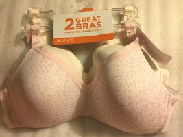 Two WARNER&#39;S Wire-Free Invisible T-Shirt Bras Style 4011 NEW w/Tags Retail $60 - £40.67 GBP+