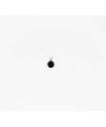 Round Jet Black Natural Diamond Pendant 14K Solid White Gold 1.50ctw - $395.98