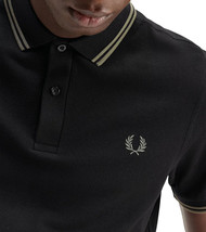 Fred Perry Men&#39;s Long Sleeve M3636 Twin Tipped Polo Shirt Laural Wreath ... - $78.12