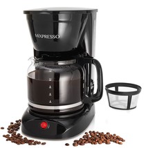 Mixpresso 12-Cup Drip Coffee Maker, Coffee Pot Machine, Borosilicate Glass Caraf - £43.29 GBP