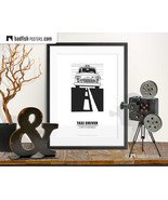 Taxi Driver Print, Alternative Movie Poster, B&W, Minimal, TaxiCab, Movie Fans - $10.00 - $55.00