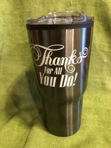 Coffee / Drink Insulated Mug Thank You for All You Do Motivational saying on bak - £10.09 GBP