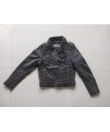 CALVIN KLEIN Women Leather Biker Jacket $450 FREE WORLDWIDE SHIPPING FAT... - $5,579.74 MXN