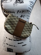 Michael Kors Monogram Belt Bag Womens L/XL Beige Leather Fanny Pack Strap EUC - £27.33 GBP