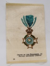 1910&#39;s Tobacco Silk Order of The Redeemer or Savior Medal Greece # 38 in... - $9.99